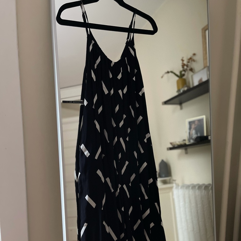 Patterned wide leg jumpsuit